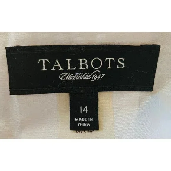 Talbots Pleated Butterfly Skirt Cotton Silk Blend 14 - Picture 5 of 6